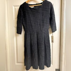 Donna Morgan Black Textured Long Sleeve Dress Size 8 NWT